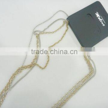 FASHION MULTI ROW HEART,FIREBALL LARIAT CHAIN NECKLACE photo-3