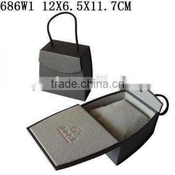 P1686W2 Cardboard Paper Watch Box WIth Snap photo-4