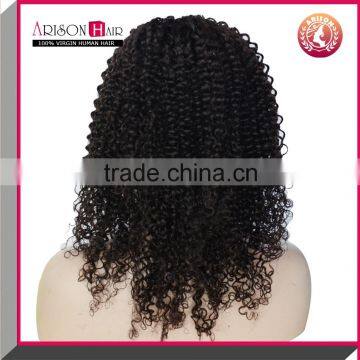 Cheap Brazilian Virgin Human Hair Kinky Curly u Part Lace Wig for Sale