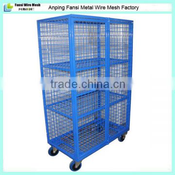 600mm x 1050mm x 1800mm High Volume Fully Enclosed Wire mesh Trolley