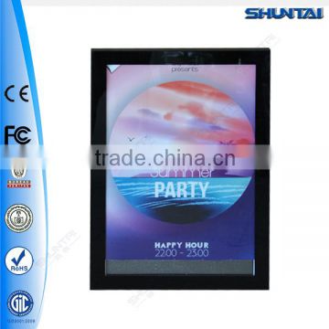 magnetic A2 LED hinged double side aluminum advert photo frame