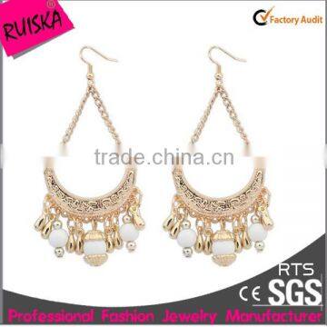 Charming Stylish Design Fashion Extravagant Fake Gold Earrings For Europe and America