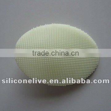 mini round shape silicone facial brush