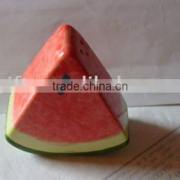 ceramic cruet water melon salt and pepper shaker with tray