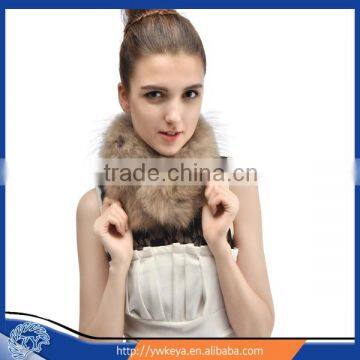 Hot style 2015 infinity women real raccoon fur neck scarf