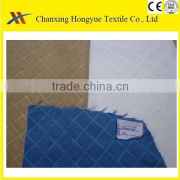 100%Polyester peach skin microfiber dyed with embossed fabric for hotel stripes bedding fabric