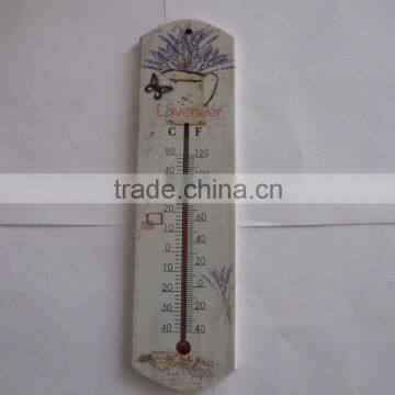 Household Wooden Indoor Thermometer w/ Printed Flower Red Kerosene Filled and Cheap Price Accurate Temperature Design Option photo-6