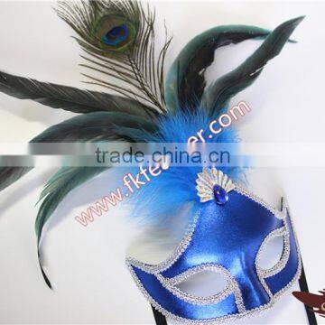 Wholesale Party Masquerade Mask Cock Feather And Peacock Feather Mask For Halloween Products