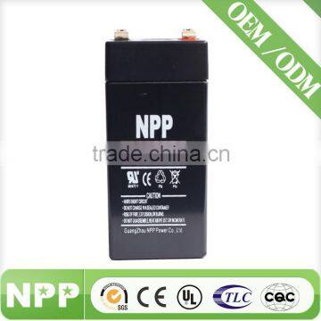 rechargeable sealed lead acid battery 4v 4.0ah for Lamp