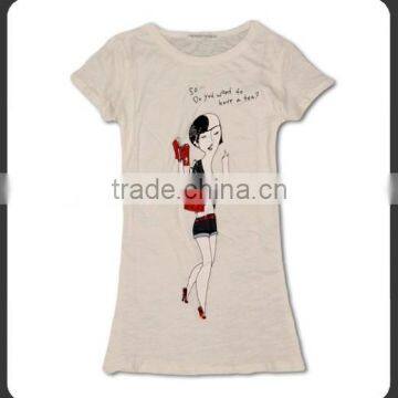 Ladies t shirt white from china t shirt importers