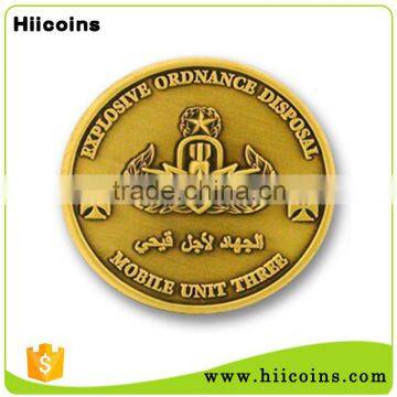 China Manufacturer Wholesale Price Old Gold, Copper Custom Challenge Coin