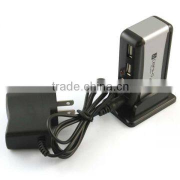 2000mah AC Charger Powered High Speed 7 port USB 2.0 HUB