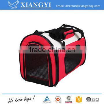 Expandable Foldable Travel Carrier Airline Approved Pet Carrier With Breathable Mesh Side Door and Window photo-3