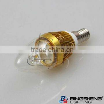 candle high power led 1*3w E14/27/B22 CE/ROHS