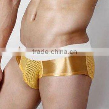 gold color transparent men underwear