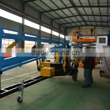 16m hydraulic mini arm boom lift platform rental