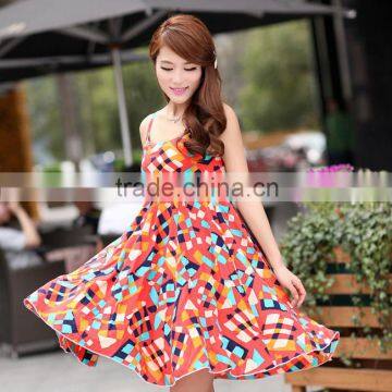 New Fashion Viscose Fiber Rayon Fabric Wholesale Woman/girl/kid Maxi Dress photo-2