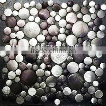 MA78 round colourful Brushed Aluminium Mosaic Wall or floor tile