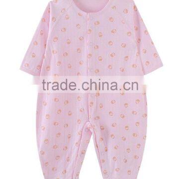 Baby Bodysuit Long Sleeve Pink Owl Applique 100% Polyester Knitting Baby Winter Romper