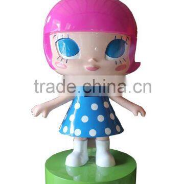 modern resin cartoon little girl garden statues