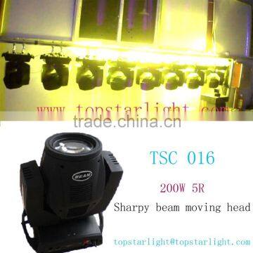 2016 dmx led stage lights party light beam 5r/motorized stage lighting sharpy 200 watt moving head for sale