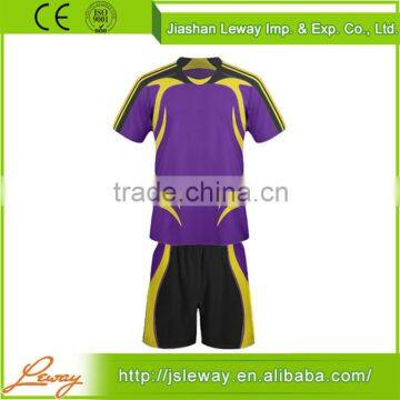 Customized Top New Design Purple Retro Soccer Jersey Set Uniform