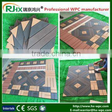 Plastic Composite Decking With 300*300mm With High Quality and Good Price/wpc Interlocking Decking Tiles photo-4