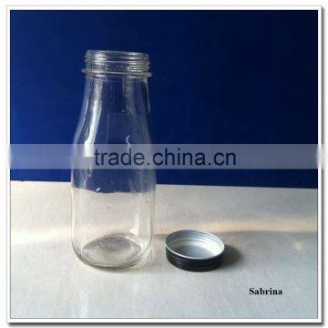 300ml high quality glass milk coffee bottle with lid