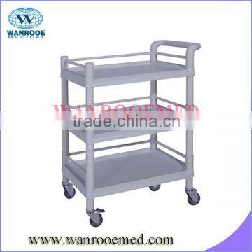 BUT101H Popular With Siderails ABS Three Layer Instrument Trolley