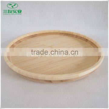 Natural Round Bamboo Food Tray