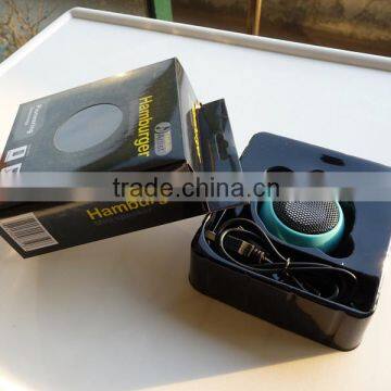 Promotion Cute and Round Hamburg Shape Rechargeable Mini Speaker photo-3