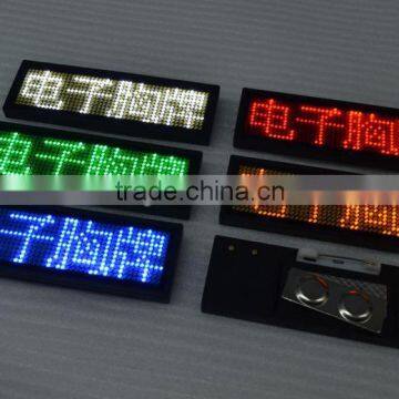 led name badge,milti language