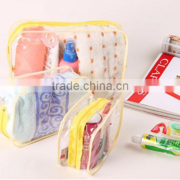 Colorful lady cosmetic bag clear travel makeup bag zipper toiletry pvc bag