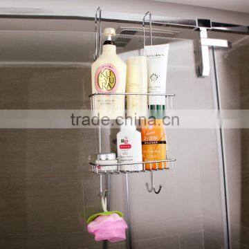 Metal wire 2 layer over the door shower caddy in Chrome