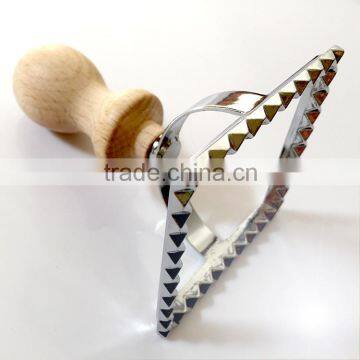 high quality zinc alloy stamp for cookie with wooden handle