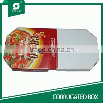 WHITE CARDBOARD PRINTED PIZZA CURRAGATED BOX photo-2