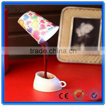 LED Desk Diy Coffee Lamp for Bedroom/pour coffee cup light