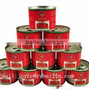 China supplier hot sell and good quality canned tomato paste 70g-3kg