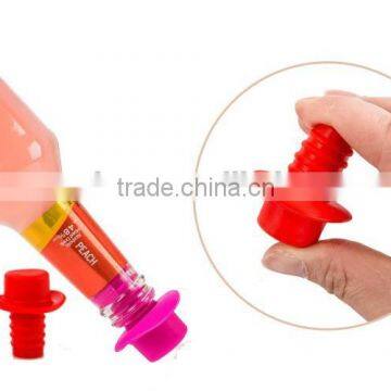 keep fresh anti-dust airtight silicone screw bottle stopper