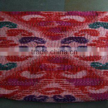 We at Chirag Enterprises Presents Ikat Print Handmade Kantha Quilts Throws Rugs Bedspreads Cushions Pillows