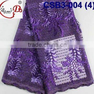 CSB3-004 Charming flower design french lace with sequins,french net lace for ladies dress