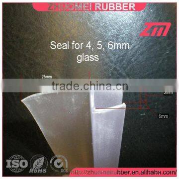 h shape 6mm plastic shower door seals