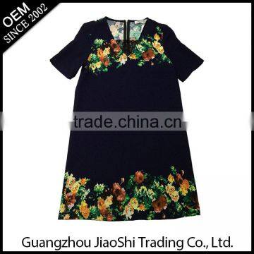 Hot Sale 2016 Summer Dress Fashion Women Vintage Party Dresses Printing Casual Dress photo-3