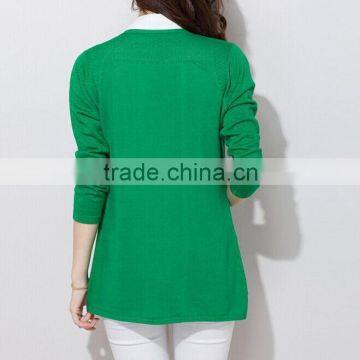 New Trendy Lady Fashion Elegant Open-front Knit Cardigan Sweater With Pockets photo-5