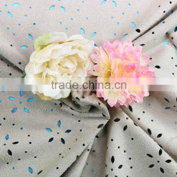 Soft Touch Plain Dyed Weft Knit100% polyester suede fabric for garment cheap suede fabric