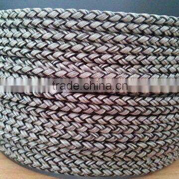 good quality various colors 4MM round braided PU bracelet string