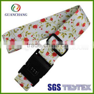 China factory direct sale customized adjustable Tsa luggage scale belt with lock