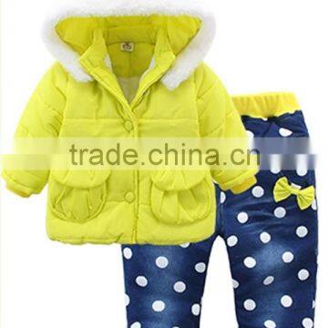 2015 Latest developed fancy baby winter warm set