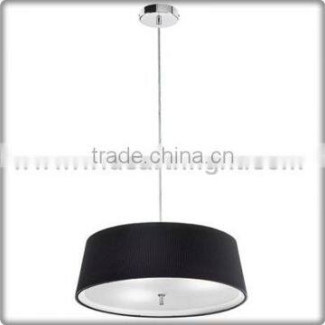 UL Listed Modern Black Hanging Lamp With Acrylic At Bottom Hotel Round Pendant Light Fixture C50203