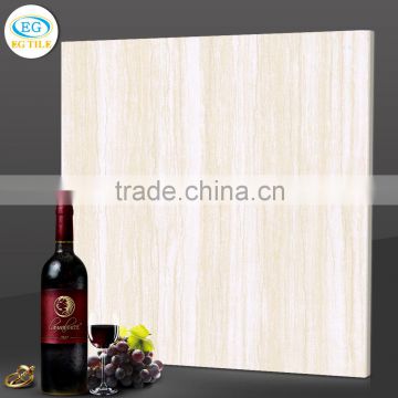 600*600 24x24 Beige wood grain gres porcelain tile soluble salt polished tile